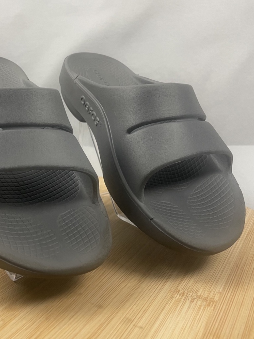 OOFOS OOahh Sport Recovery Slide Sandals Comfort Gray Unisex Size M4/W6